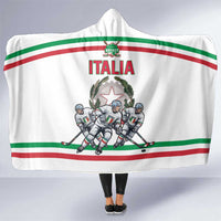 Italy Hockey Hooded Blanket Italia Hockey Pride Vintage White