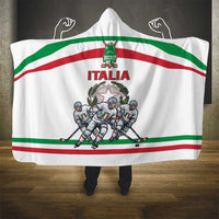 Italy Hockey Hooded Blanket Italia Hockey Pride Vintage White