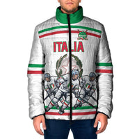 Italy Hockey Custom Padded Jacket Italia Hockey Pride Vintage White