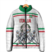 Italy Hockey Custom Padded Jacket Italia Hockey Pride Vintage White
