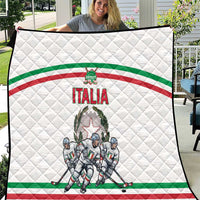 Italy Hockey Quilt Italia Hockey Pride Vintage White