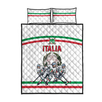 Italy Hockey Quilt Bed Set Italia Hockey Pride Vintage White