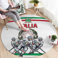 Italy Hockey Round Carpet Italia Hockey Pride Vintage White