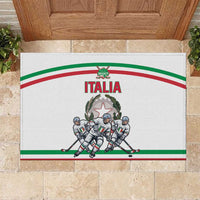 Italy Hockey Rubber Doormat Italia Hockey Pride Vintage White