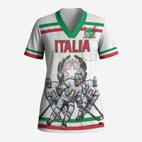 Italy Hockey Custom Scrub Top Italia Hockey Pride Vintage White