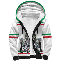 Italy Hockey Custom Sherpa Hoodie Italia Hockey Pride Vintage White