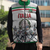 Italy Hockey Custom Sleeveless Puffer Jacket Italia Hockey Pride Vintage White