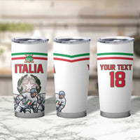 Italy Hockey Custom Tumbler Cup Italia Hockey Pride Vintage White