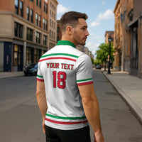 Italy Hockey Custom Zipper Polo Shirt Italia Hockey Pride Vintage White