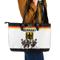 Germany Hockey Leather Tote Bag German Eagle Hockey Pride