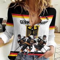 Germany Hockey Custom Women Casual Shirt German Eagle Hockey Pride