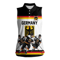 Germany Hockey Custom Women Sleeveless Polo Shirt German Eagle Hockey Pride
