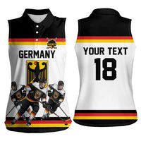 Germany Hockey Custom Women Sleeveless Polo Shirt German Eagle Hockey Pride