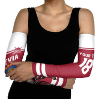 Latvia Hockey Pride Custom Arm Sleeves Baltic Ice Warriors