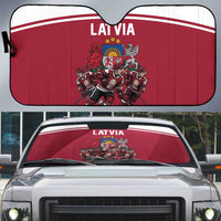 Latvia Hockey Pride Auto Sun Shade Baltic Ice Warriors