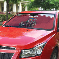Latvia Hockey Pride Auto Sun Shade Baltic Ice Warriors