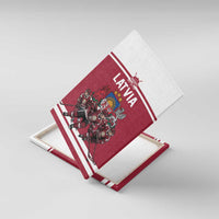 Latvia Hockey Pride Canvas Wall Art Baltic Ice Warriors