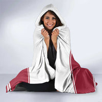 Latvia Hockey Pride Hooded Blanket Baltic Ice Warriors