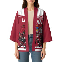 Latvia Hockey Pride Custom Kimono Baltic Ice Warriors