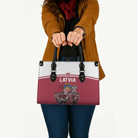 Latvia Hockey Pride Leather Bag Baltic Ice Warriors
