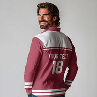Latvia Hockey Pride Custom Long Sleeve Polo Shirt Baltic Ice Warriors