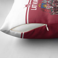 Latvia Hockey Pride Pillow Cover Baltic Ice Warriors