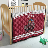 Latvia Hockey Pride Quilt Baltic Ice Warriors
