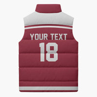 Latvia Hockey Pride Custom Sleeveless Puffer Jacket Baltic Ice Warriors