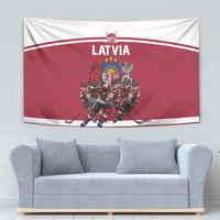 Latvia Hockey Pride Tapestry Baltic Ice Warriors