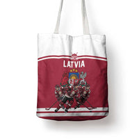 Latvia Hockey Pride Tote Bag Baltic Ice Warriors