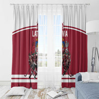 Latvia Hockey Pride Window Curtain Baltic Ice Warriors