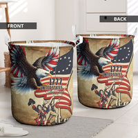 United States Flag Day Eagle 1777 Laundry Basket Patriotic American Flag