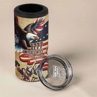 United States Flag Day Eagle 1777 4 in 1 Can Cooler Tumbler Patriotic American Flag