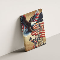 United States Flag Day Eagle 1777 Canvas Wall Art Patriotic American Flag