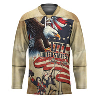 United States Flag Day Eagle 1777 Hockey Jersey Patriotic American Flag