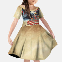 United States Flag Day Eagle 1777 Kid Short Sleeve Dress Patriotic American Flag