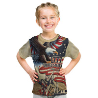 United States Flag Day Eagle 1777 Kid T Shirt Patriotic American Flag