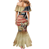 United States Flag Day Eagle 1777 Mermaid Dress Patriotic American Flag