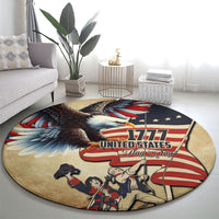 United States Flag Day Eagle 1777 Round Carpet Patriotic American Flag