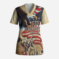 United States Flag Day Eagle 1777 Scrub Top Patriotic American Flag