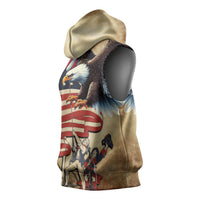 United States Flag Day Eagle 1777 Sleeveless Hoodie Patriotic American Flag