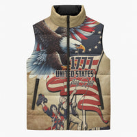 United States Flag Day Eagle 1777 Sleeveless Puffer Jacket Patriotic American Flag