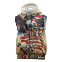 United States Flag Day Eagle 1777 Sleeveless Zip Hoodie Patriotic American Flag