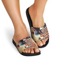 United States Flag Day Eagle 1777 Slide Sandals Patriotic American Flag