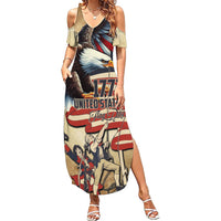 United States Flag Day Eagle 1777 Summer Maxi Dress Patriotic American Flag