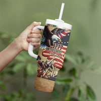 United States Flag Day Eagle 1777 Tumbler With Handle Patriotic American Flag