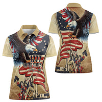 United States Flag Day Eagle 1777 Women Polo Shirt Patriotic American Flag