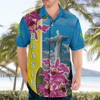Brazil Cattleya Labiata Hawaiian Shirt Christ The Redeemer And Flag Color Style - Wonder Print Shop