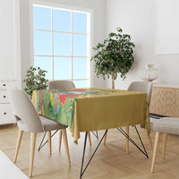 Costa Rica Independence Day Tablecloth Scarlet Macaw Parrot Tropical Flowers - Wonder Print Shop