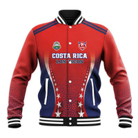 Custom Costa Rica Football Baseball Jacket Los Ticos Sporty Style - Wonder Print Shop